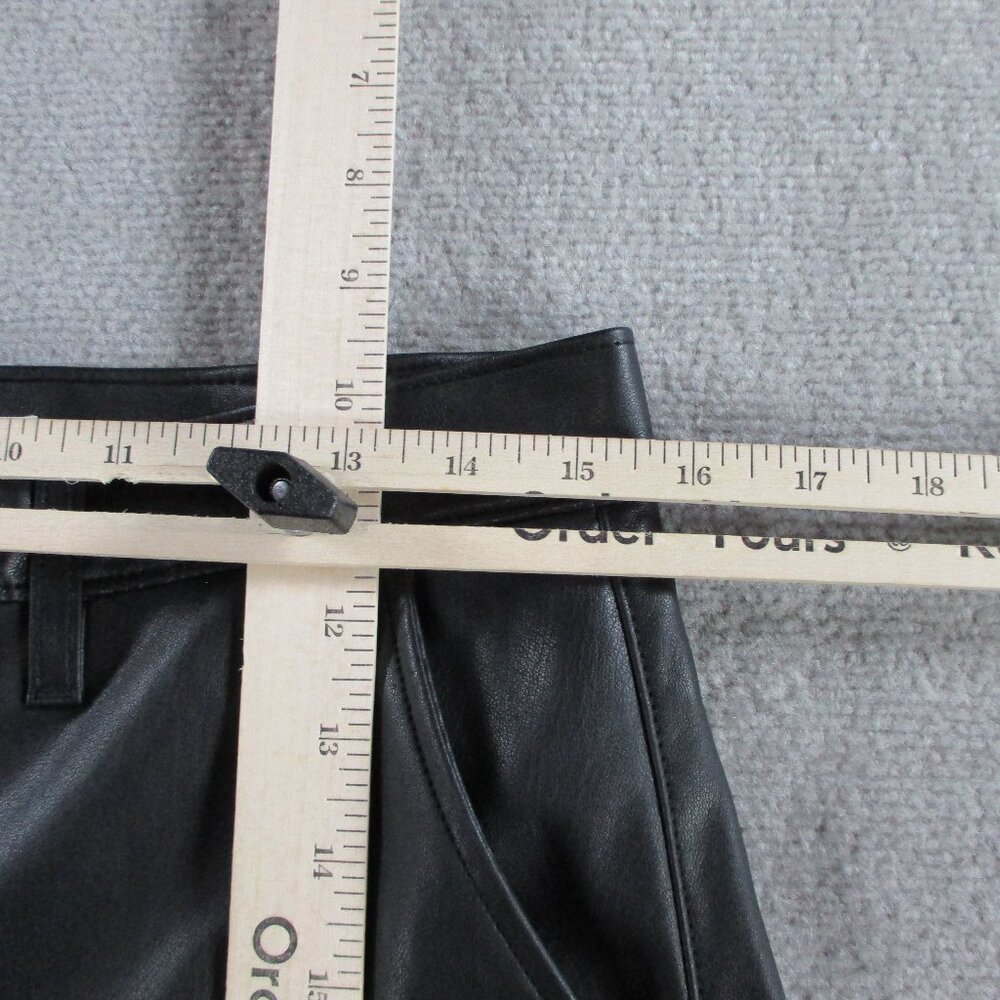 EUC Levis Math Club Slacks Pants Womens 30 Black Faux Leather Premium Academic - Picture 7 of 15